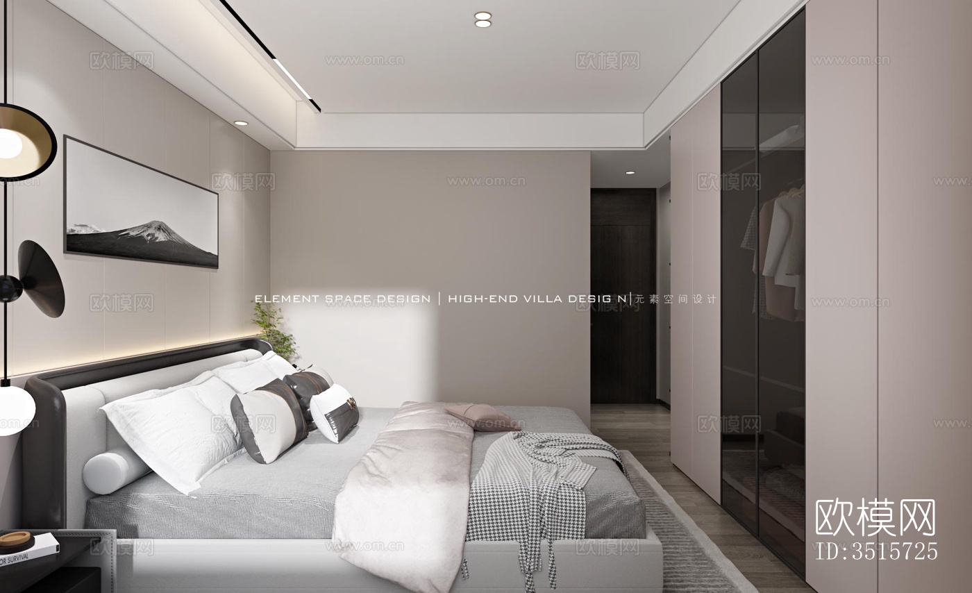 现代平层效果图下载（渲染图19）