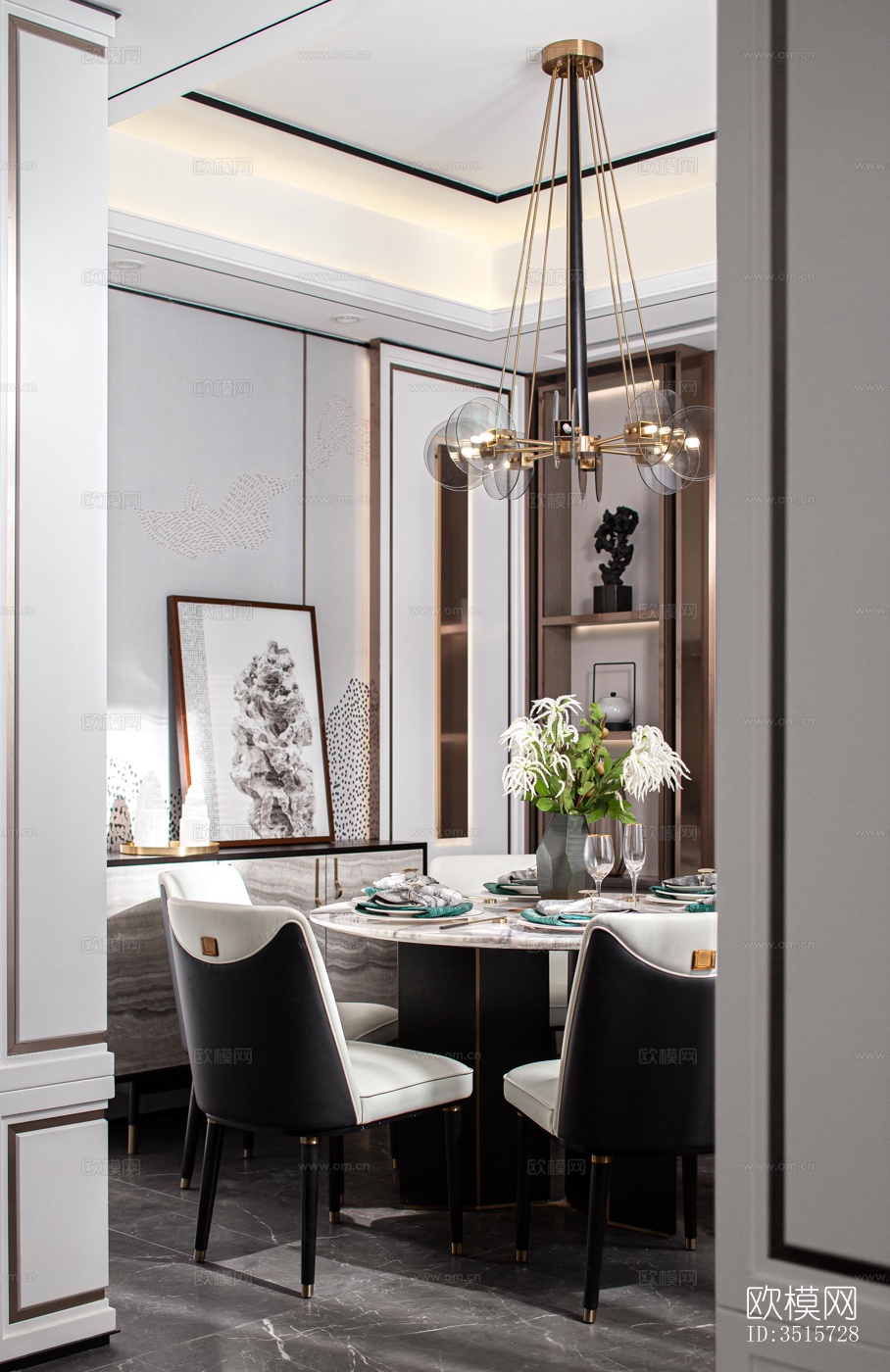 现代平层效果图下载（渲染图4）