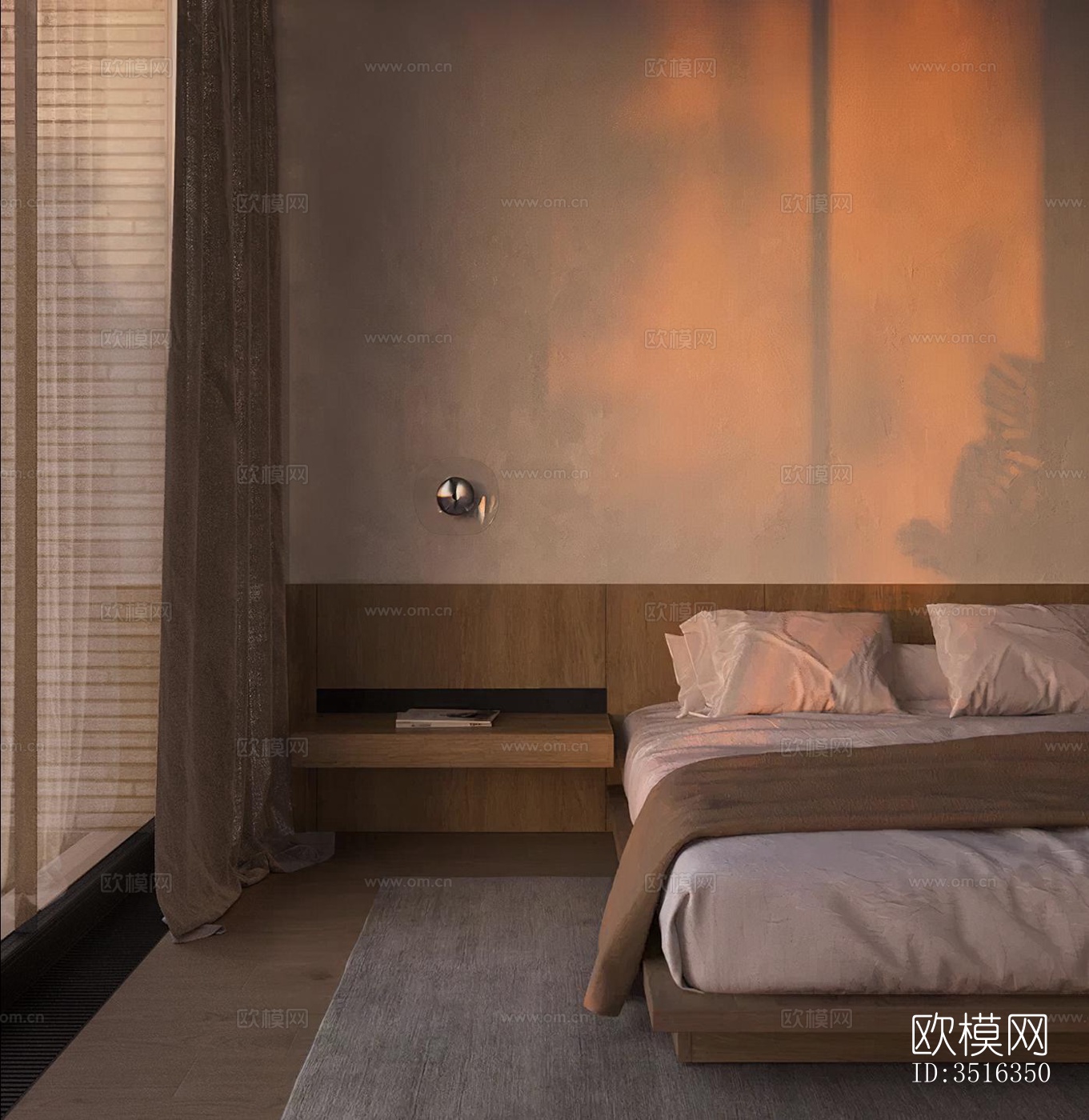 现代平层效果图下载（渲染图3）