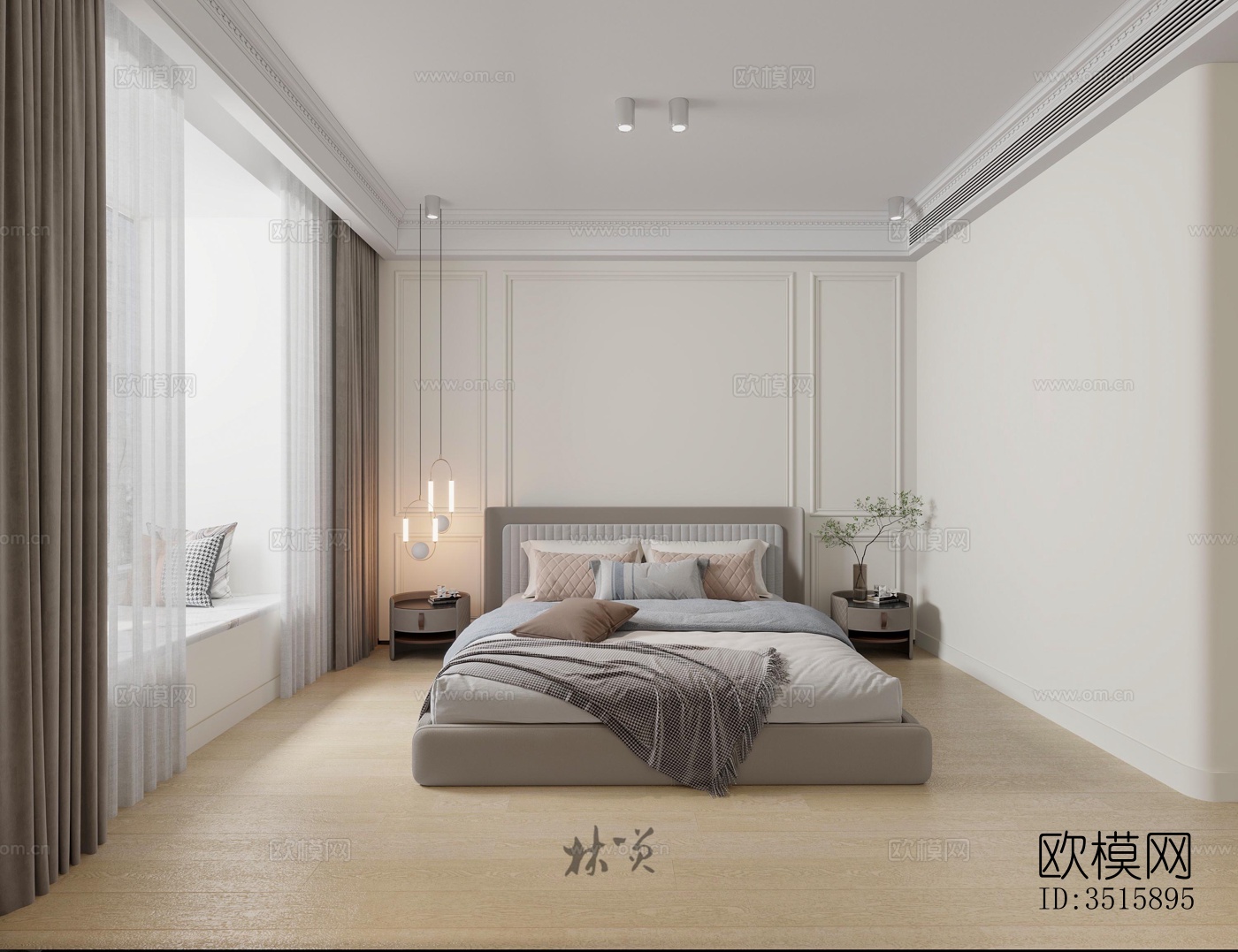 现代平层效果图下载（渲染图5）