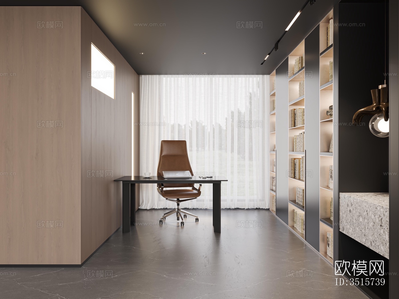 现代平层效果图下载（渲染图11）