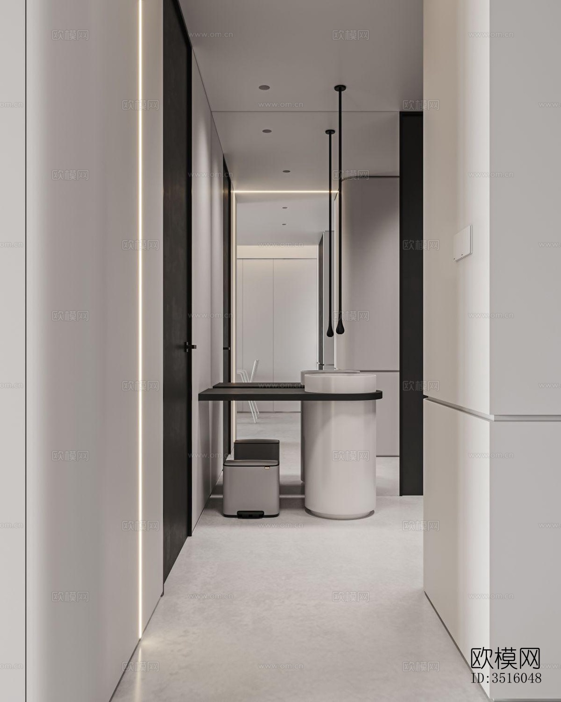 现代平层效果图下载（渲染图18）