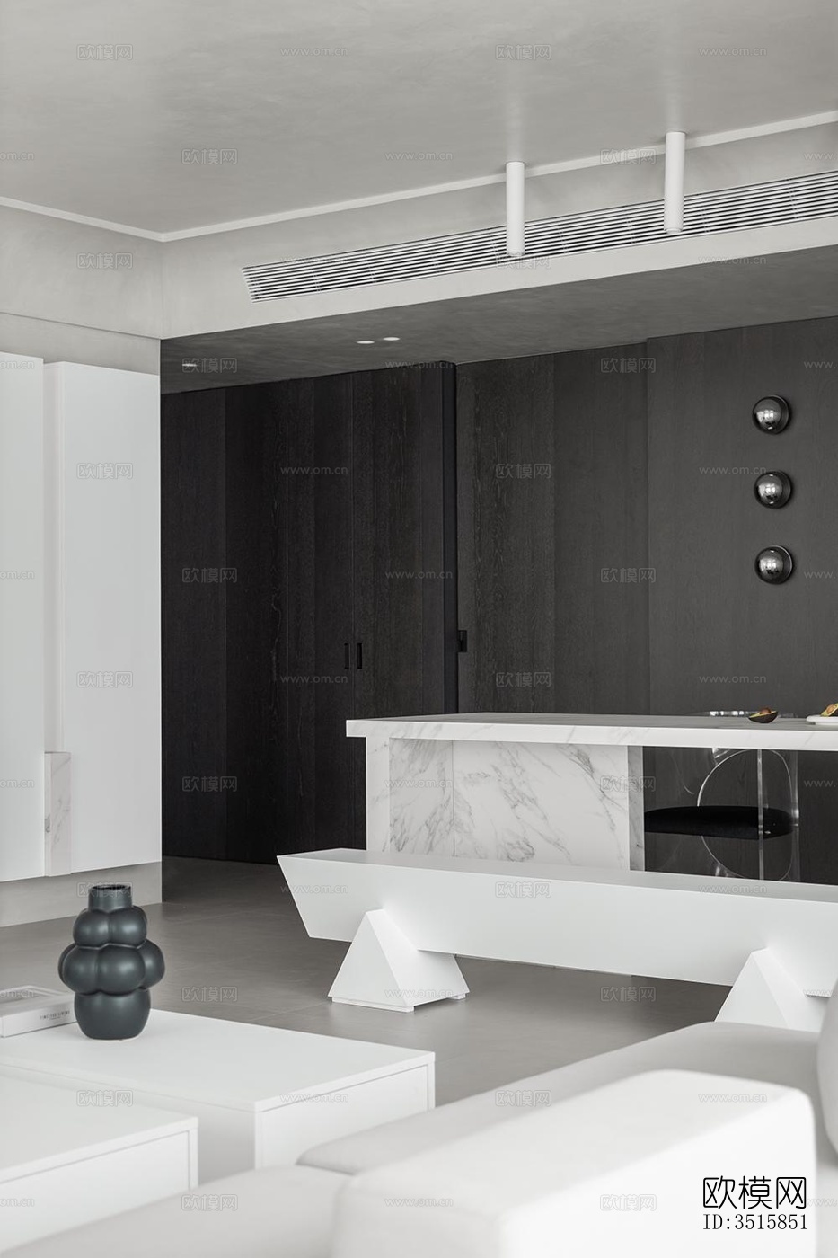 现代平层效果图下载（渲染图4）