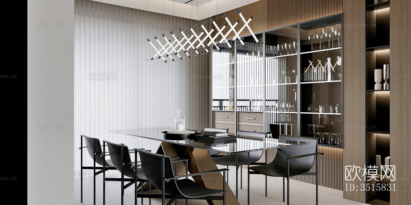 现代平层效果图下载（渲染图2）