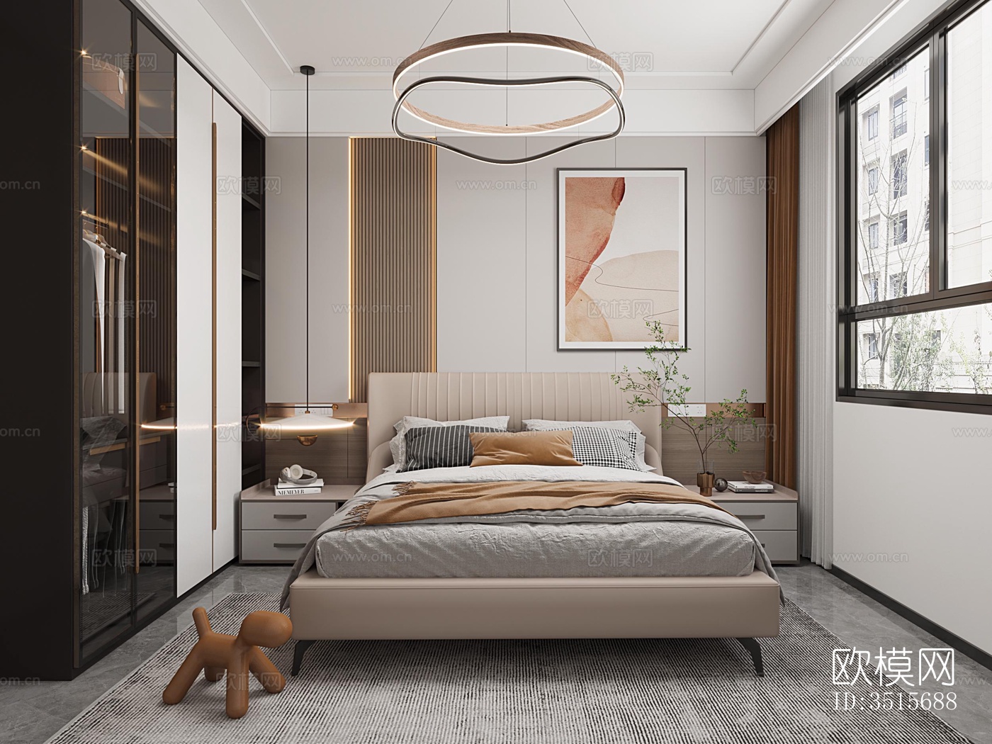 现代平层效果图下载（渲染图2）