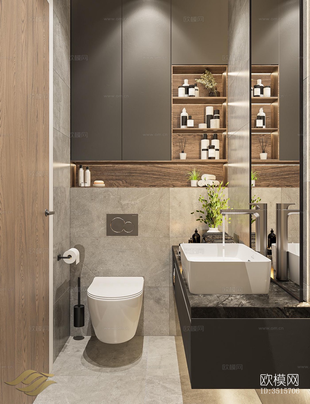 现代平层效果图下载（渲染图8）