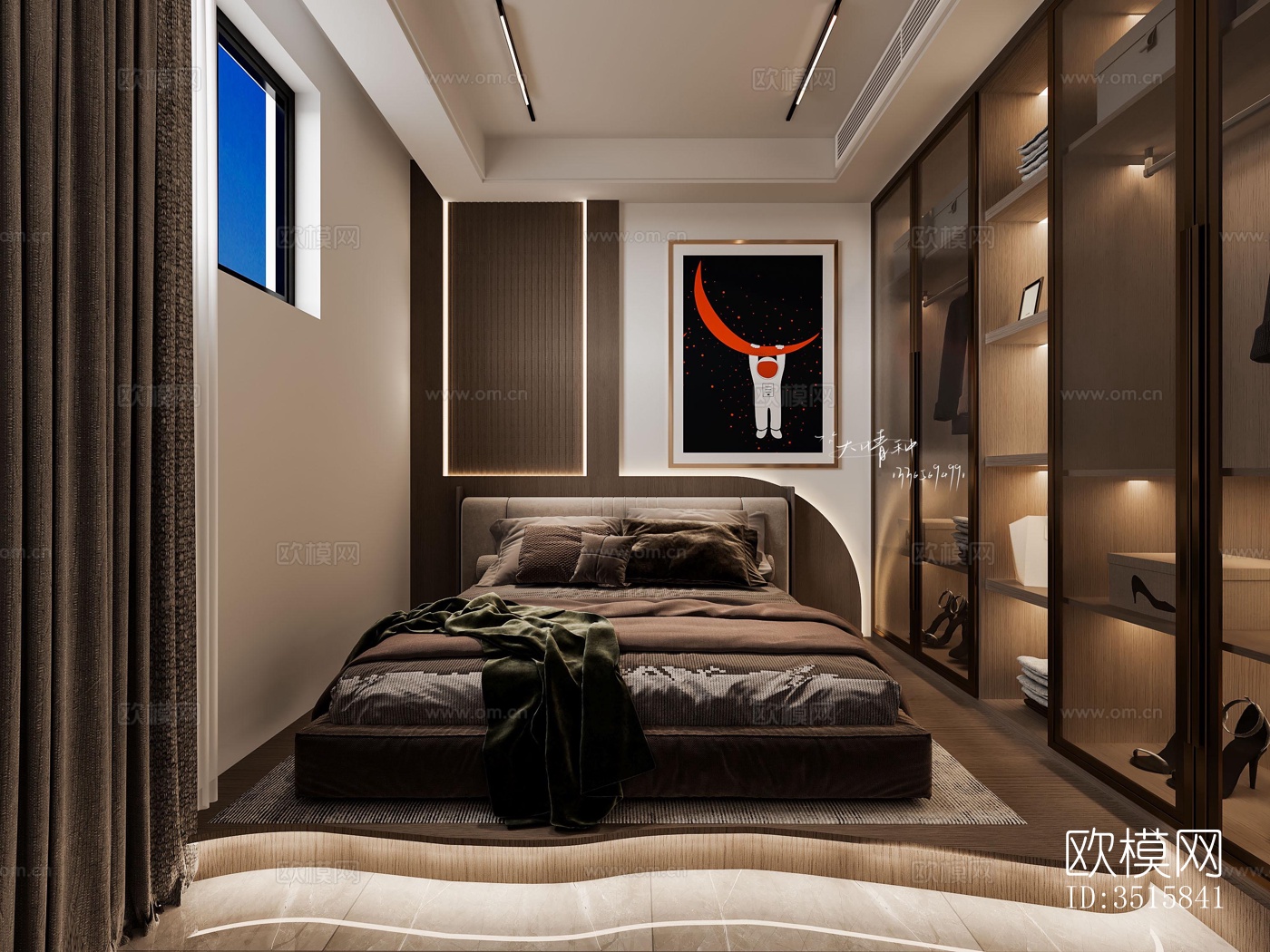 现代平层效果图下载（渲染图4）