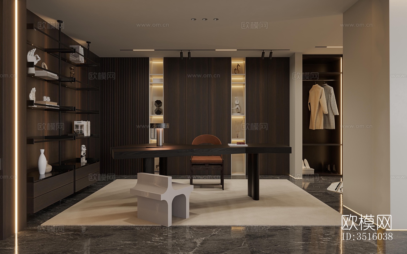 现代平层效果图下载（渲染图4）