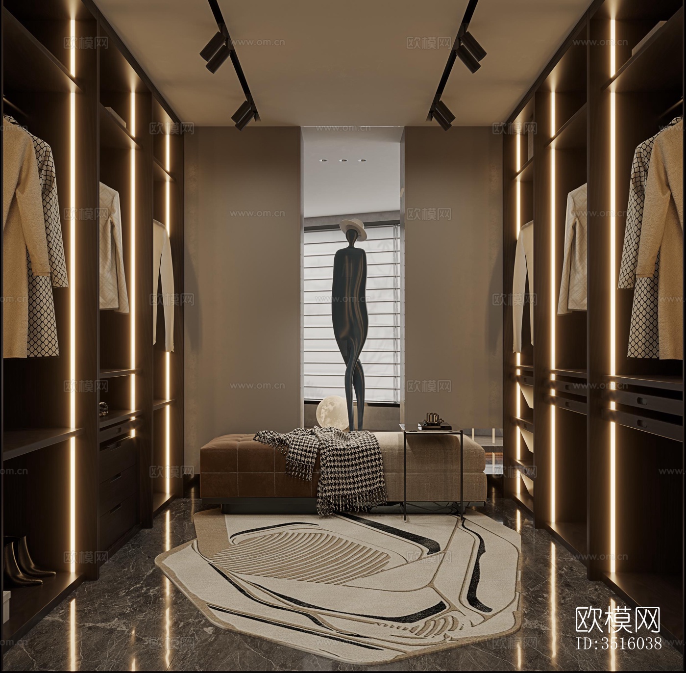 现代平层效果图下载（渲染图5）