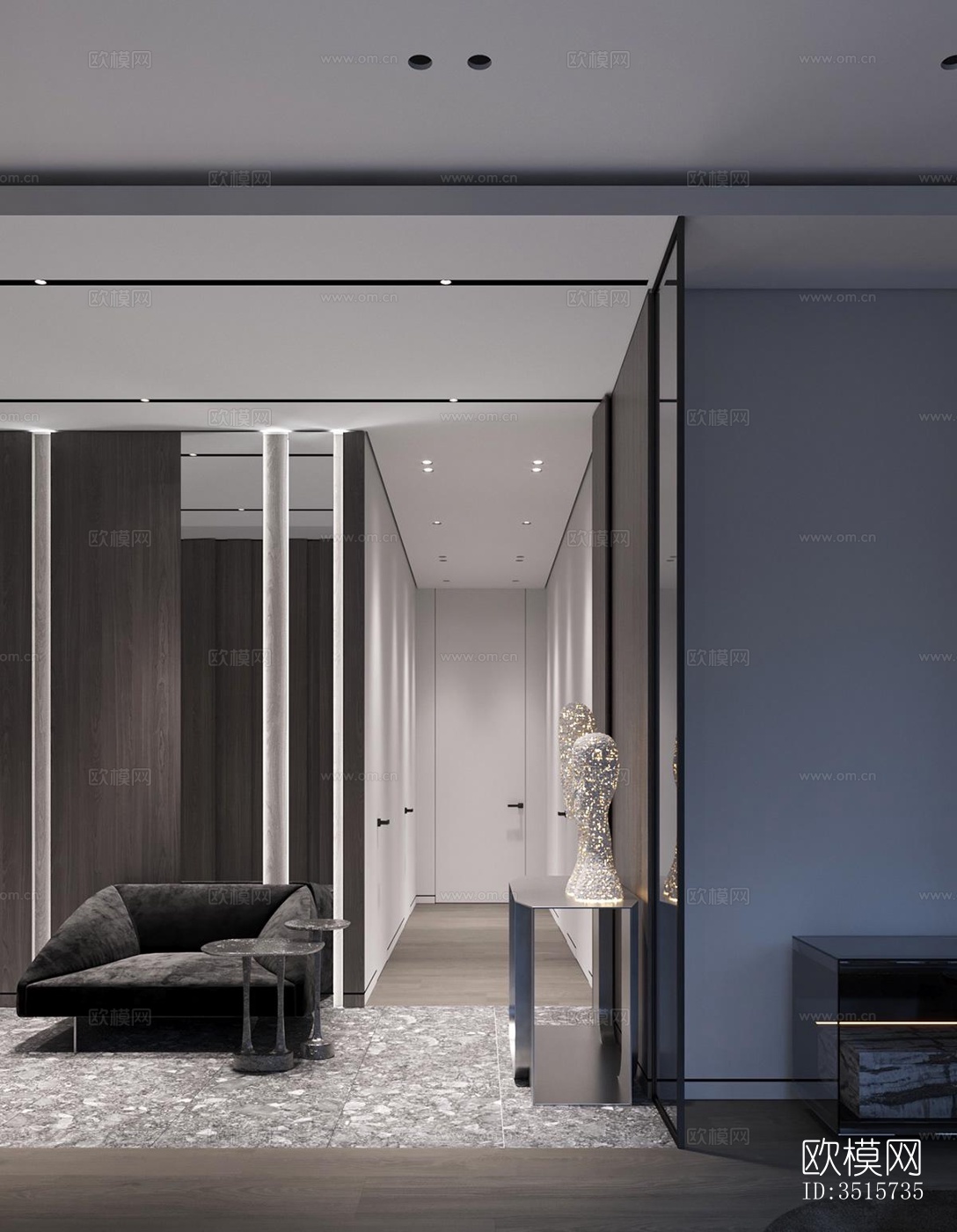 现代平层效果图下载（渲染图17）