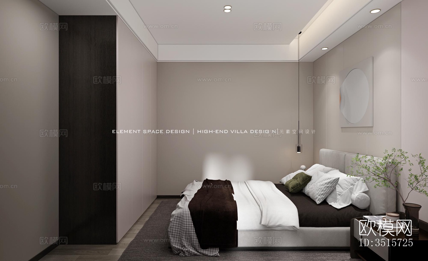 现代平层效果图下载（渲染图7）