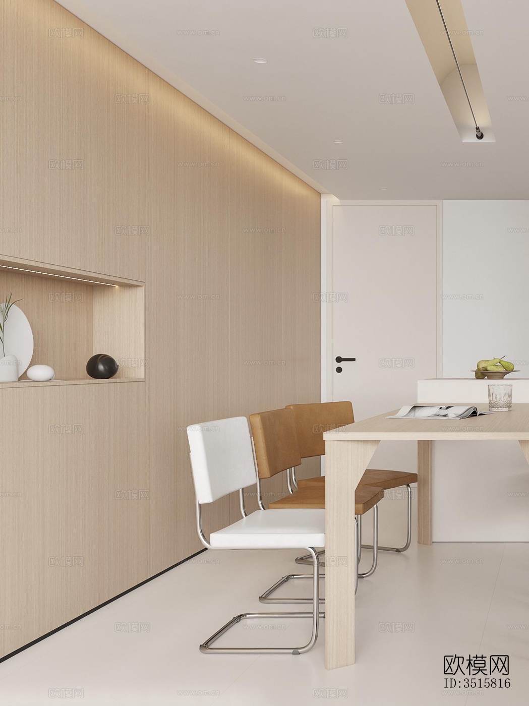 现代平层效果图下载（渲染图6）