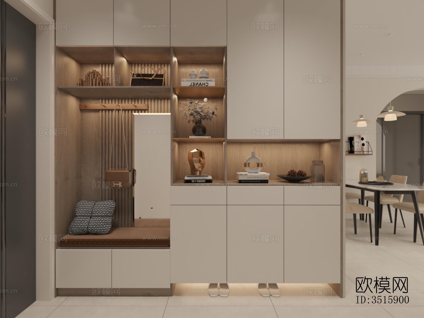 现代平层效果图下载（渲染图8）