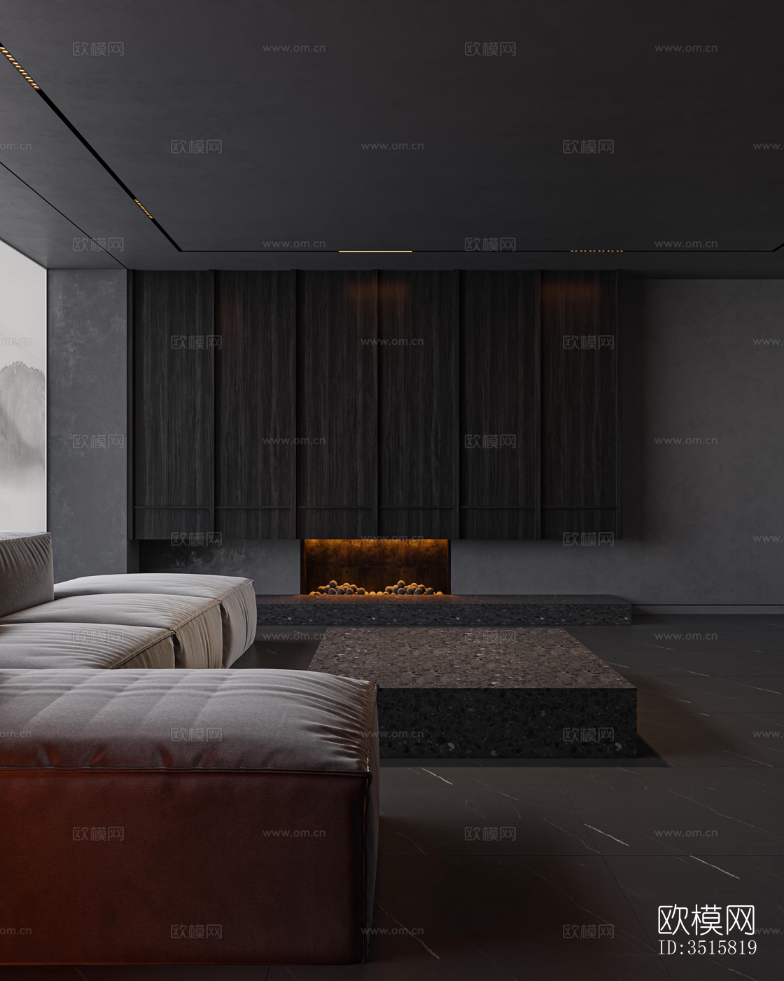 现代平层效果图下载（渲染图4）