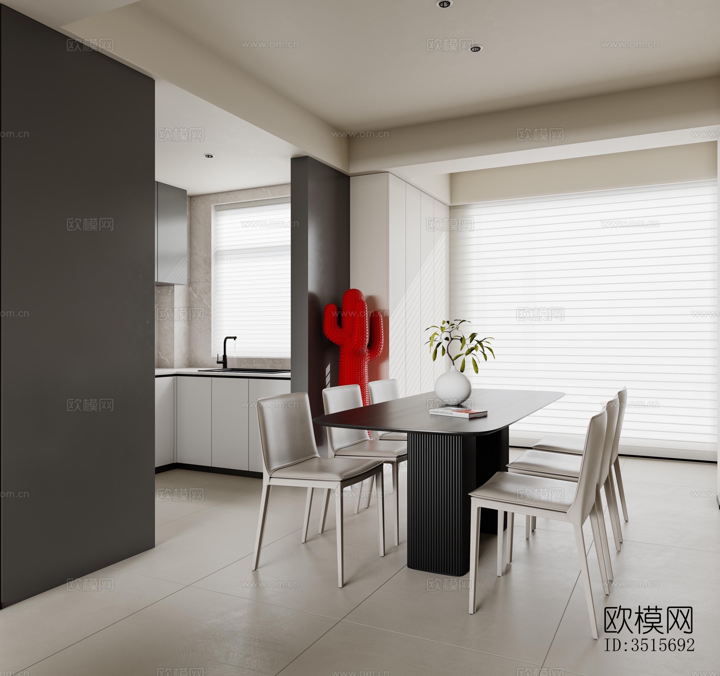 现代平层效果图下载（渲染图6）