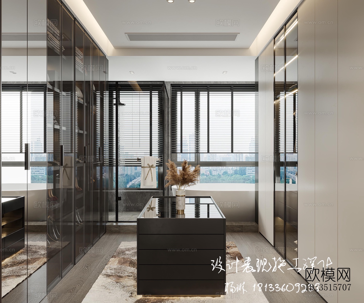 现代平层效果图下载（渲染图7）