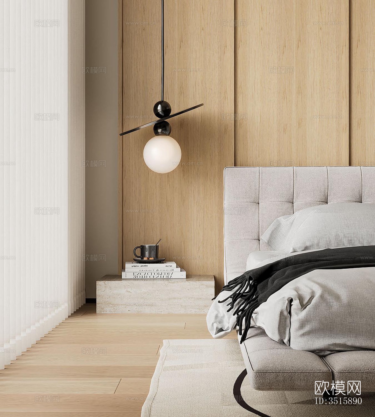 现代平层效果图下载（渲染图6）