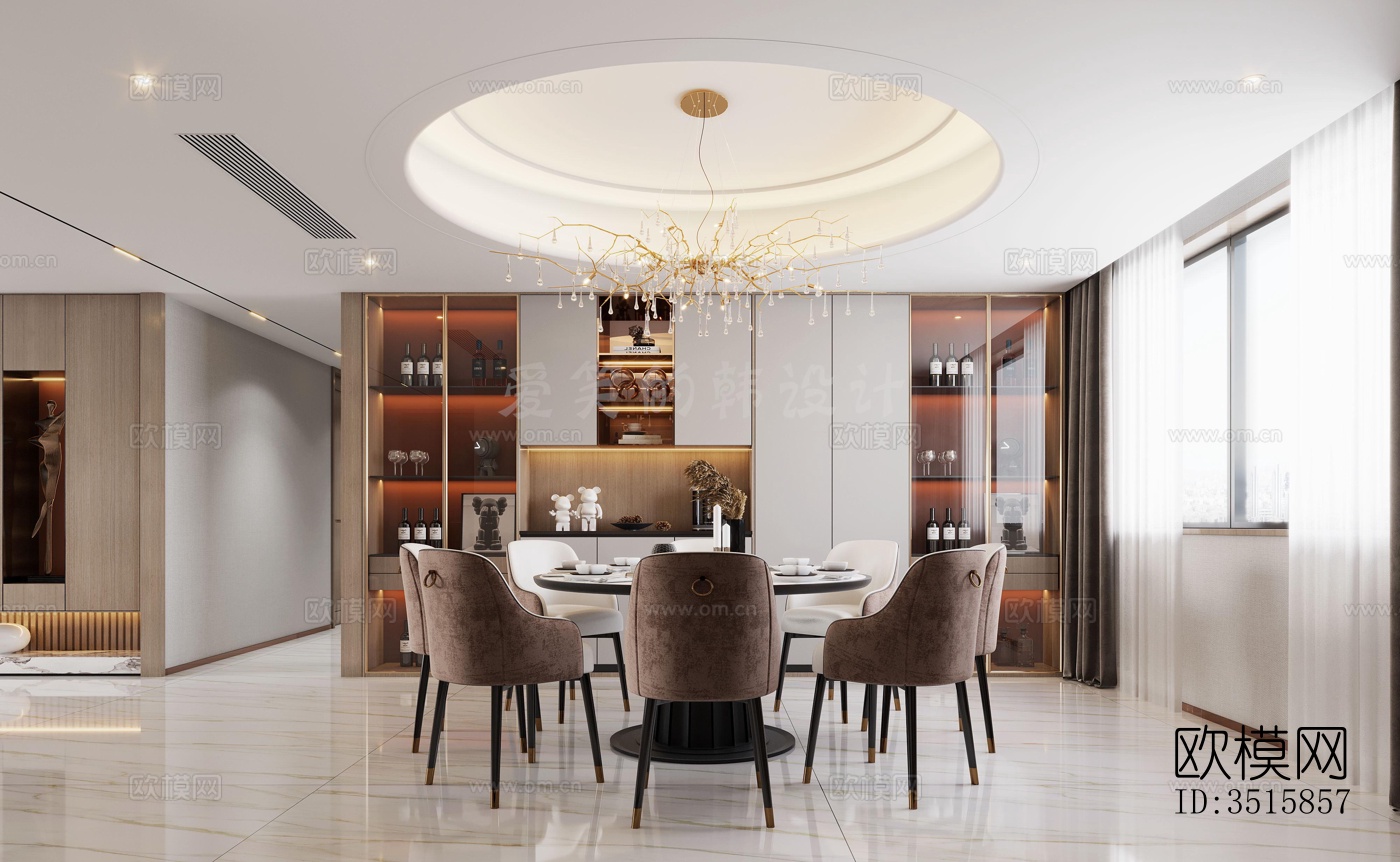 现代平层效果图下载（渲染图5）