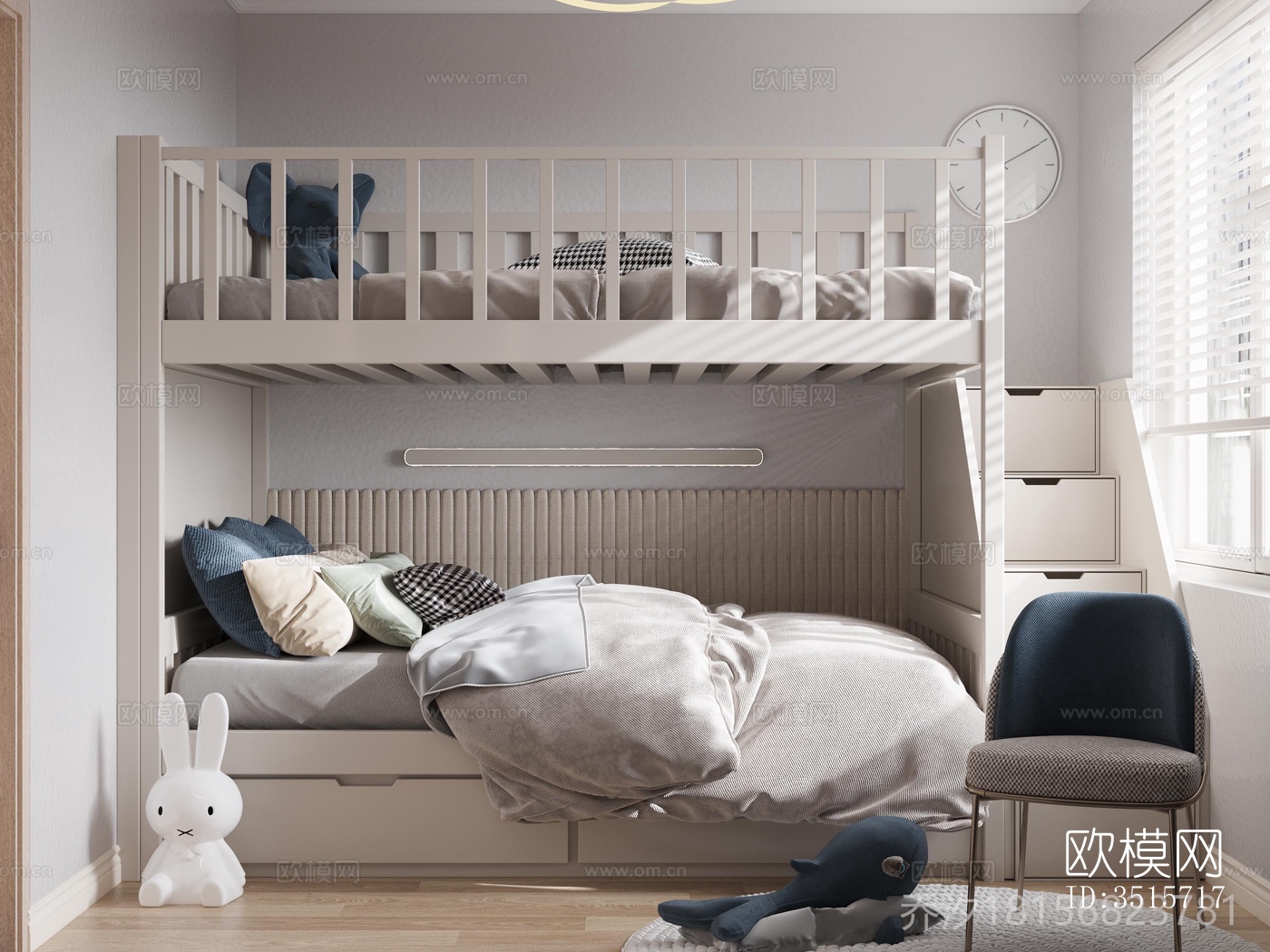 现代平层效果图下载（渲染图4）