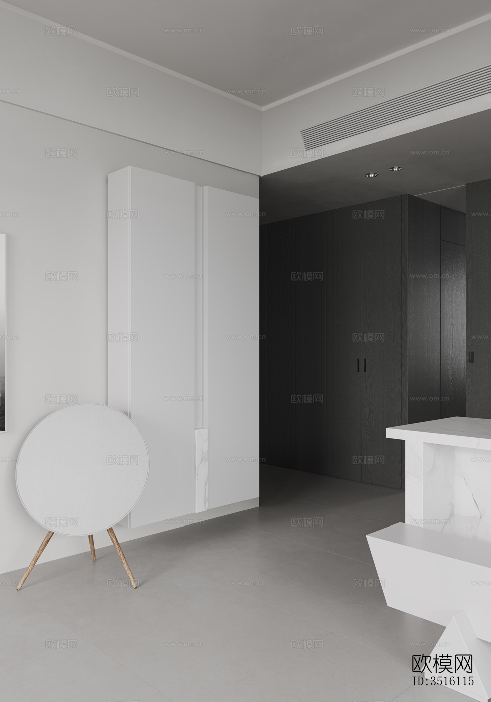 现代平层效果图下载（渲染图6）