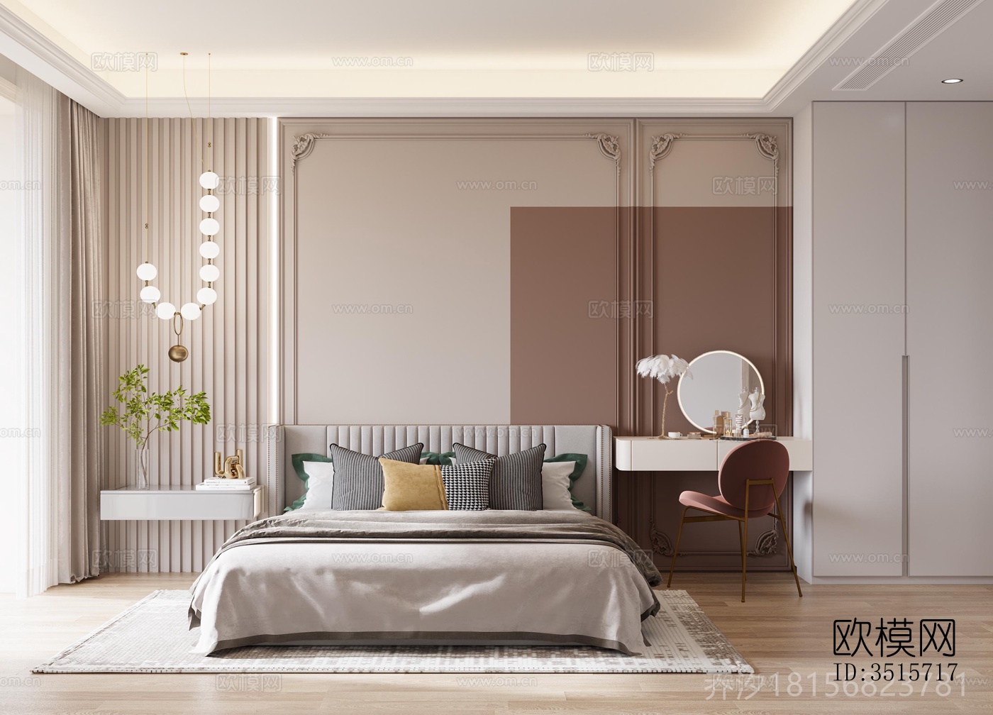 现代平层效果图下载（渲染图5）