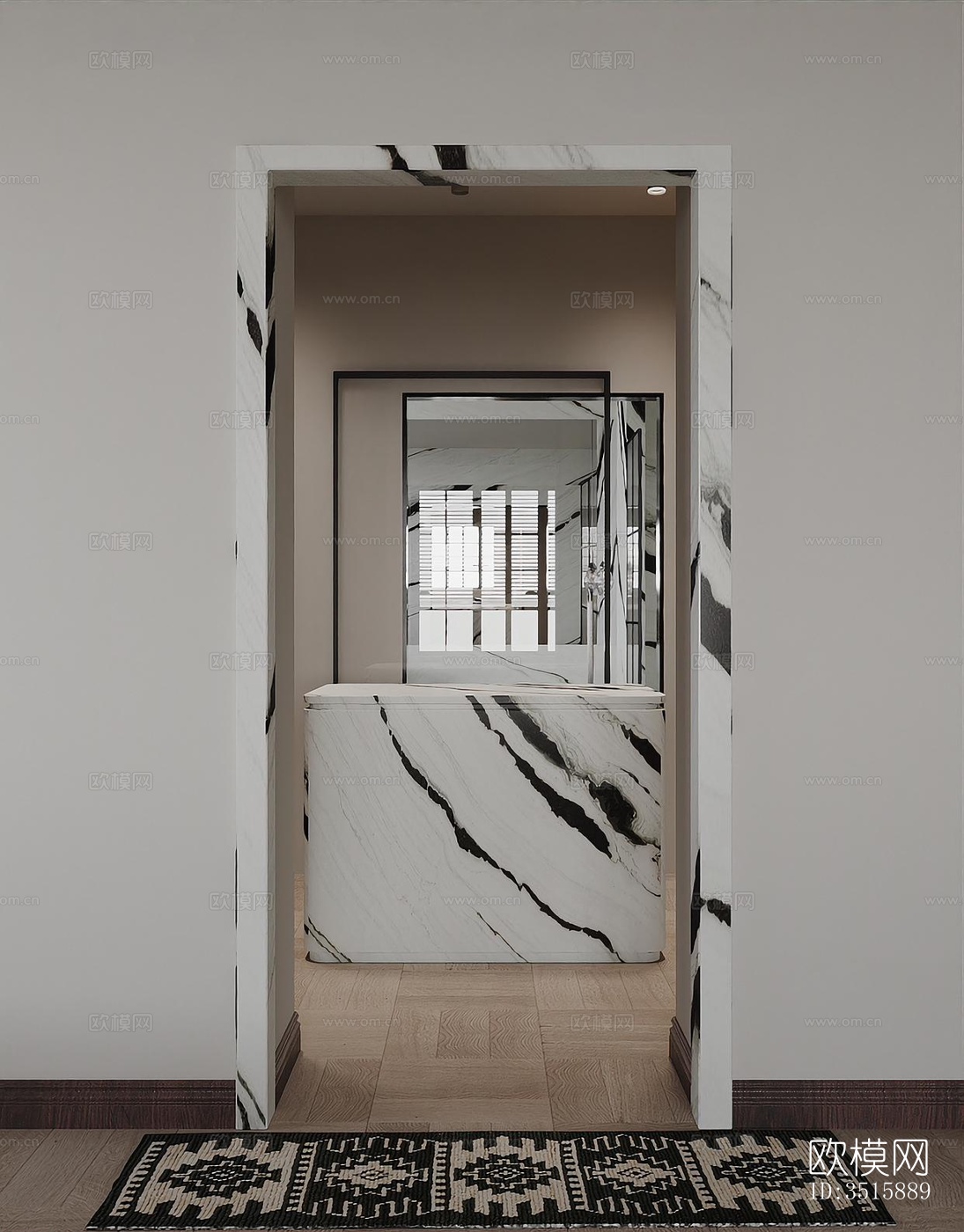 现代平层效果图下载（渲染图2）