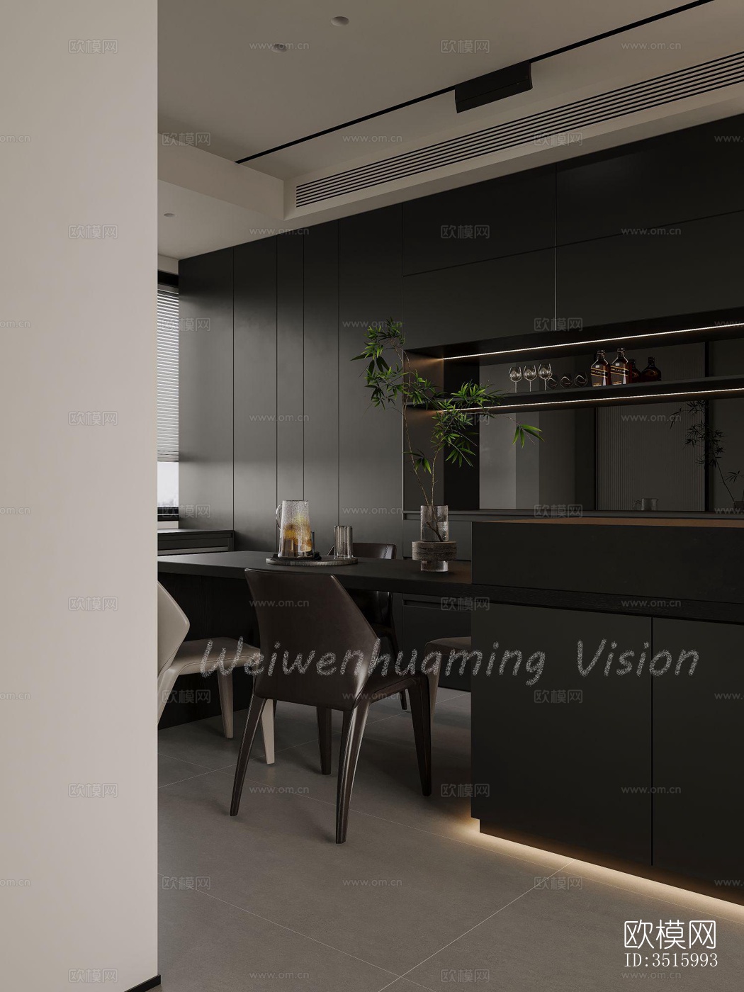 现代平层效果图下载（渲染图9）