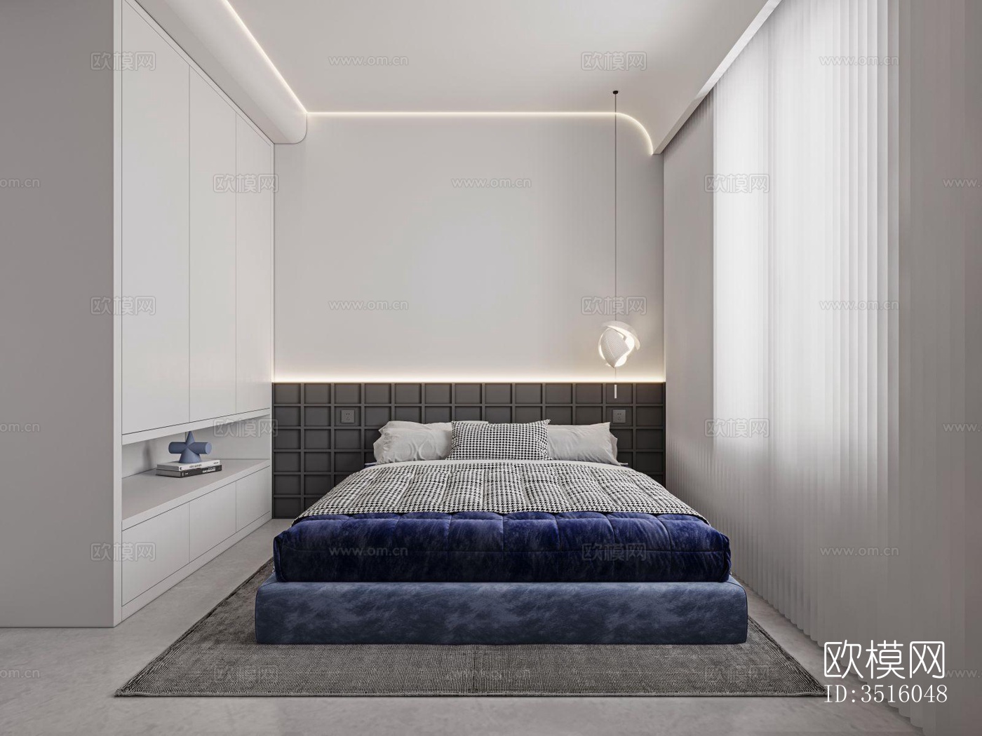 现代平层效果图下载（渲染图7）