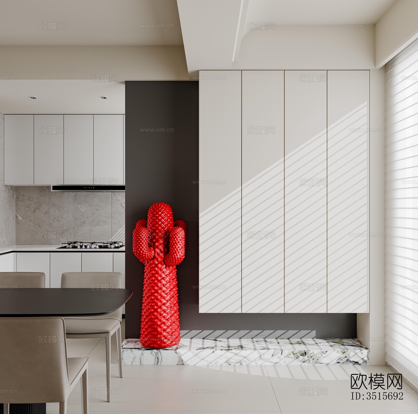 现代平层效果图下载（渲染图7）