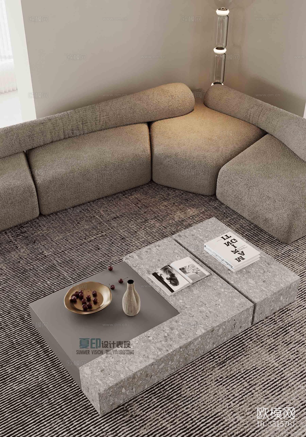 现代平层效果图下载（渲染图11）