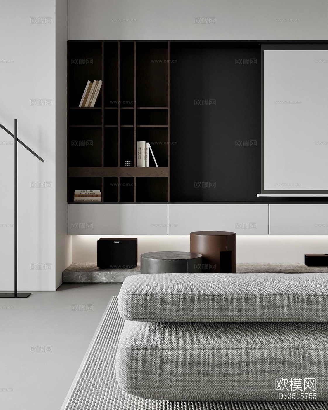 现代平层效果图下载（渲染图10）