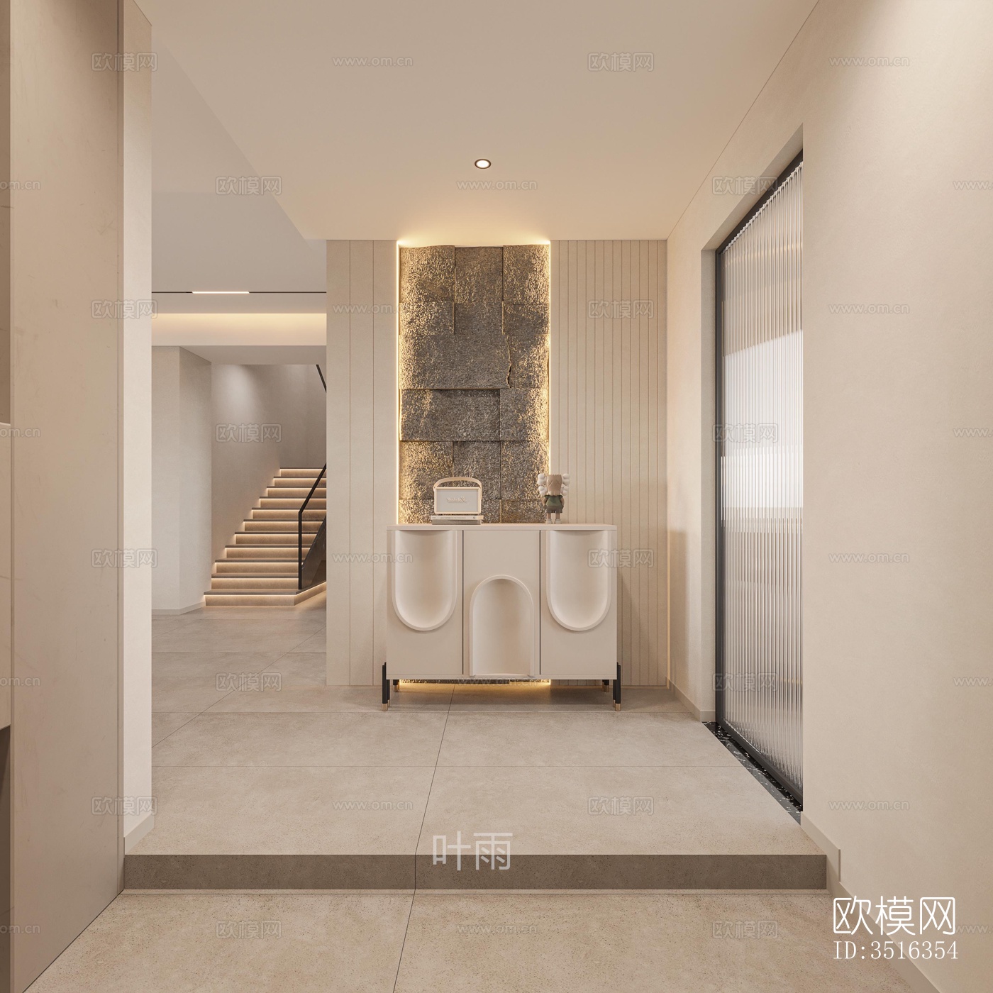 现代平层效果图下载（渲染图2）