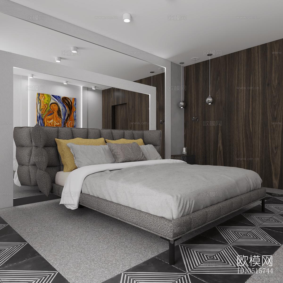 现代平层效果图下载（渲染图5）