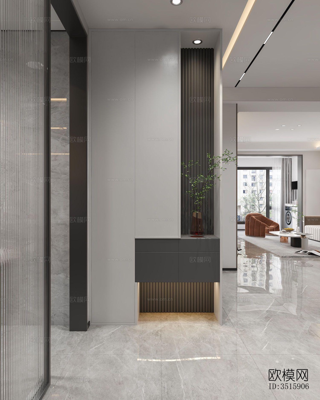 现代平层效果图下载（渲染图4）