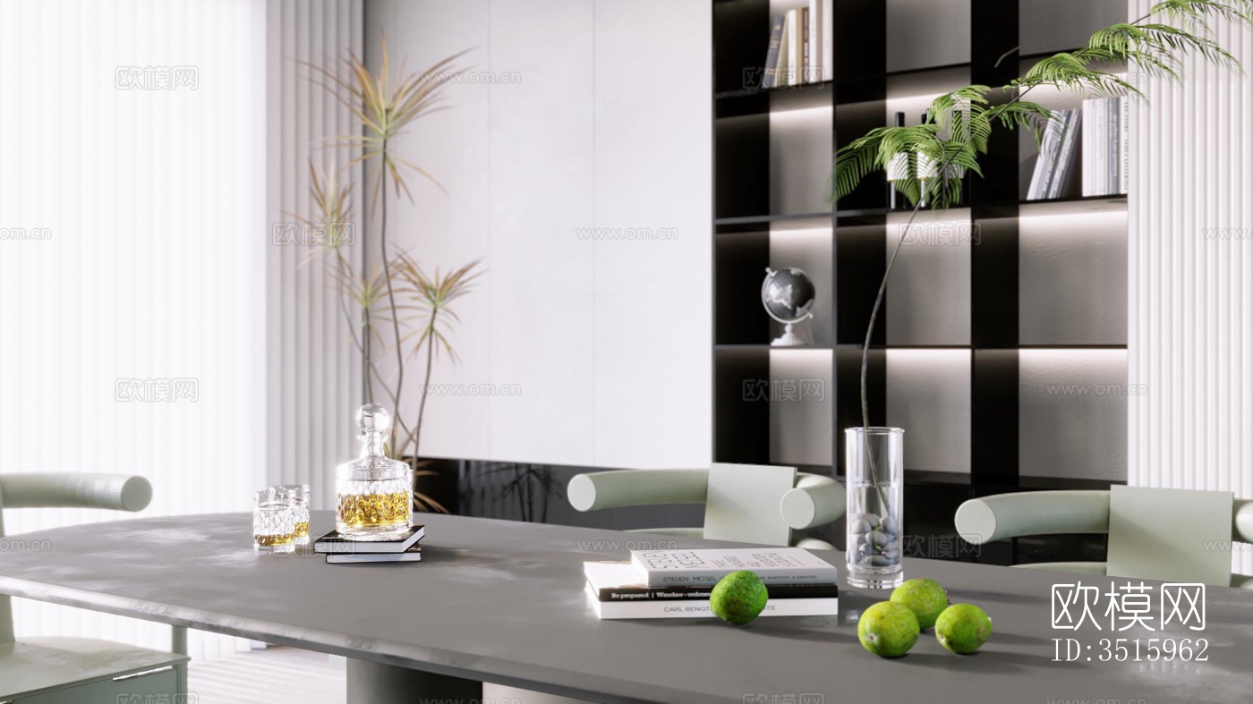 现代平层效果图下载（渲染图5）