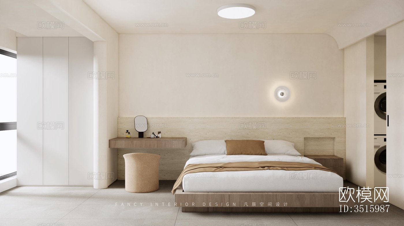 现代平层效果图下载（渲染图15）