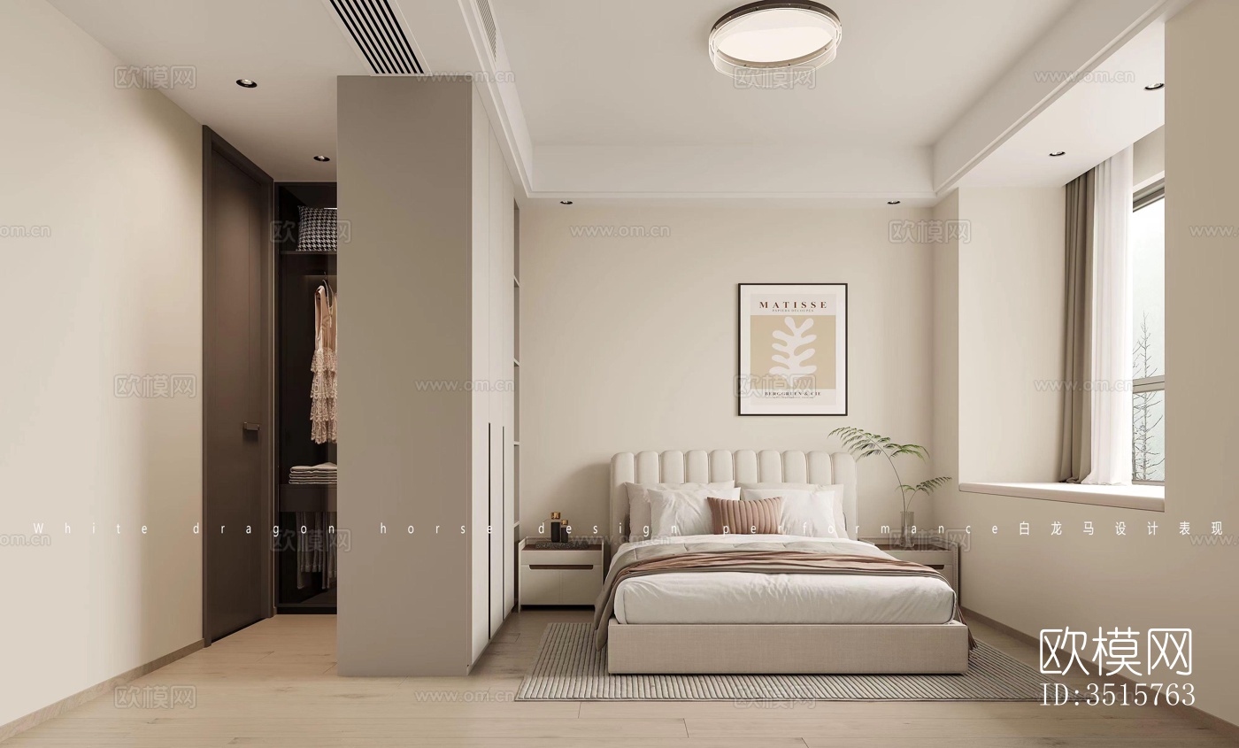 现代平层效果图下载（渲染图2）