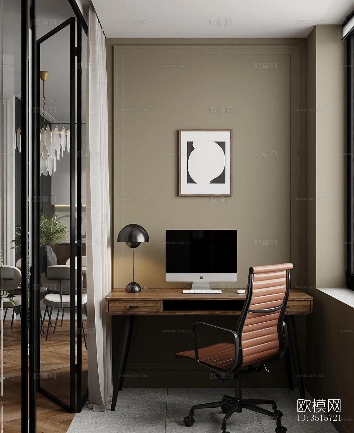 现代平层效果图下载（渲染图15）