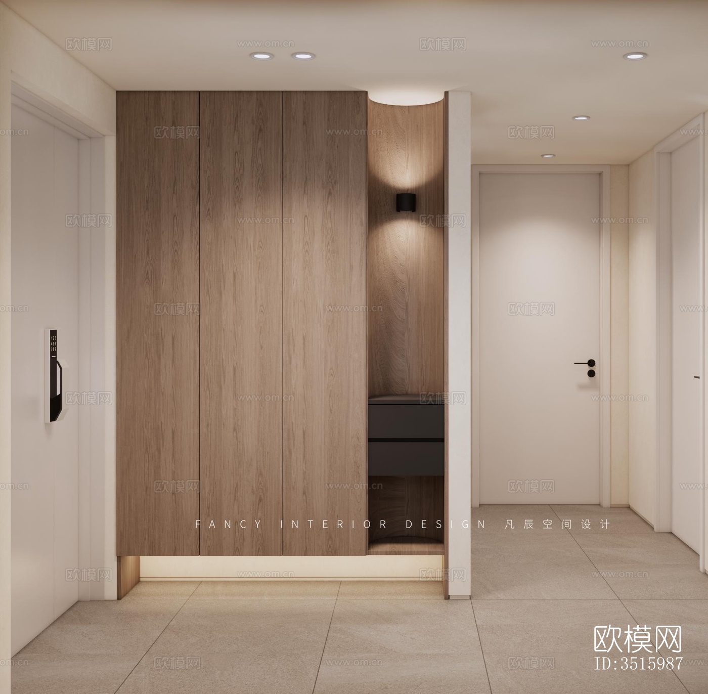 现代平层效果图下载（渲染图9）