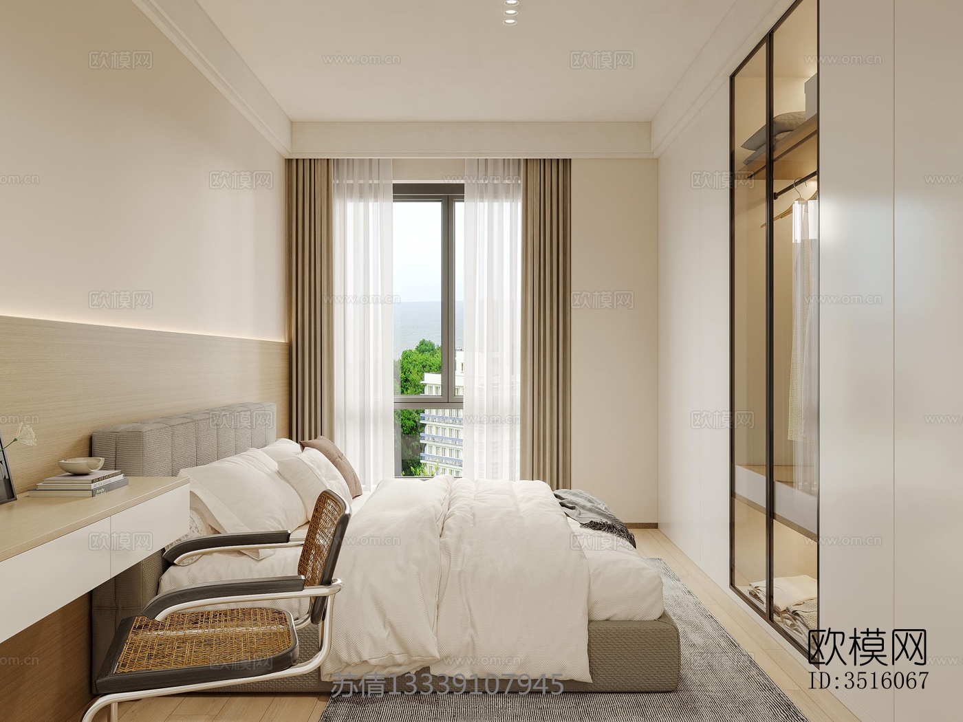 现代平层效果图下载（渲染图11）