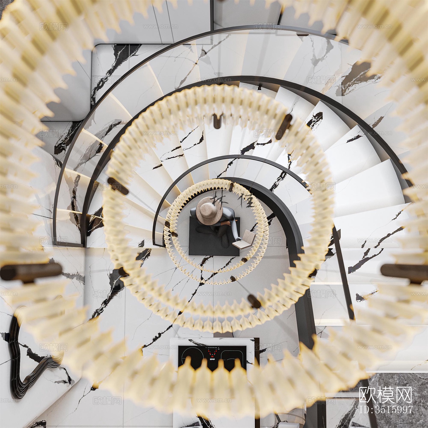 现代平层效果图下载（渲染图2）