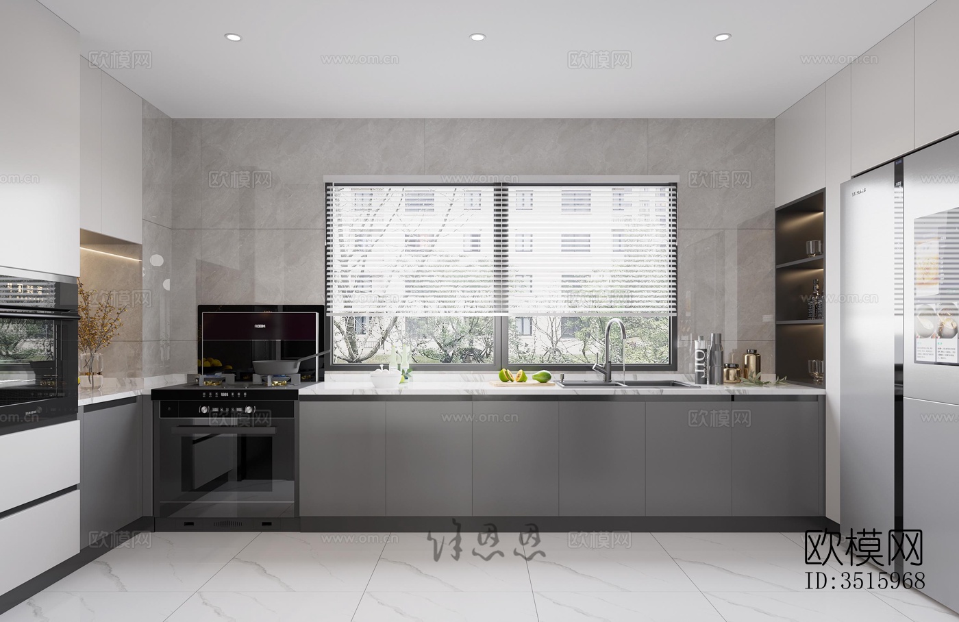 现代平层效果图下载（渲染图5）