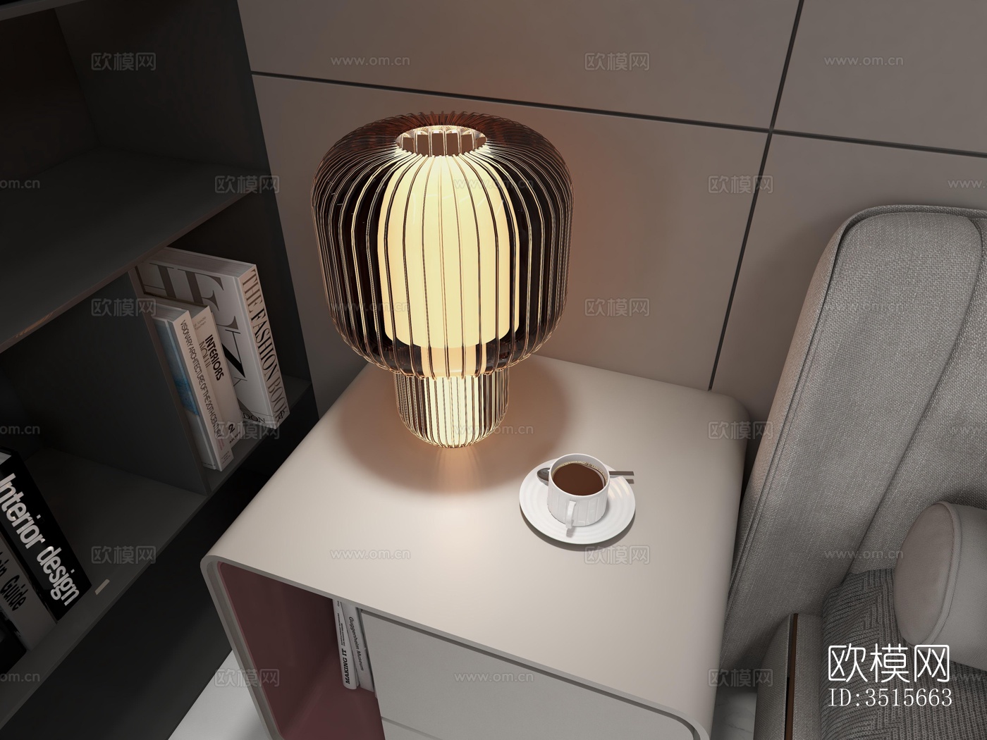 现代卧室效果图下载（渲染图3）