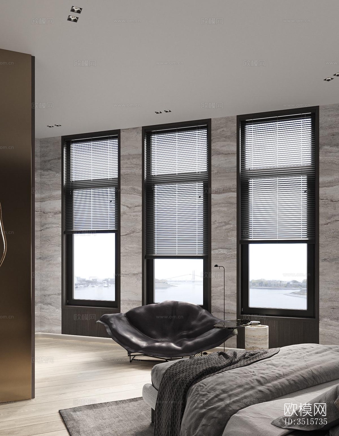 现代平层效果图下载（渲染图4）