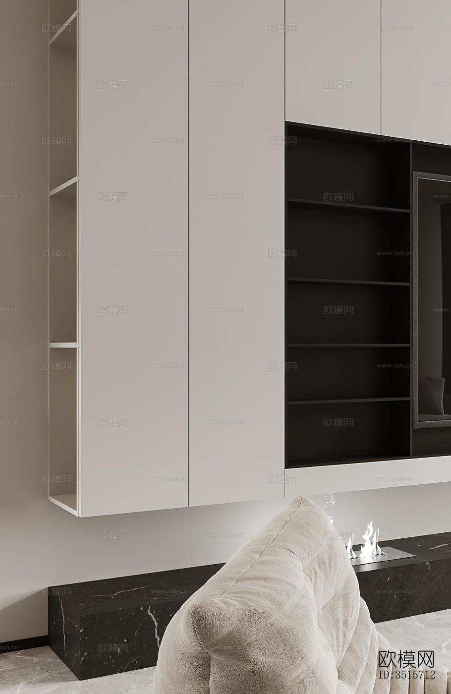 现代平层效果图下载（渲染图1）