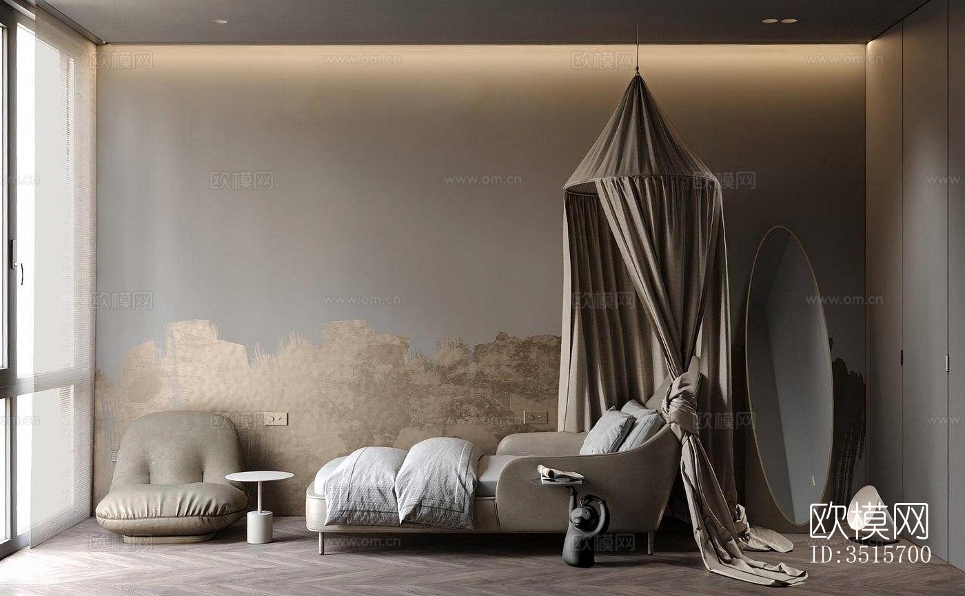 现代平层效果图下载（渲染图2）