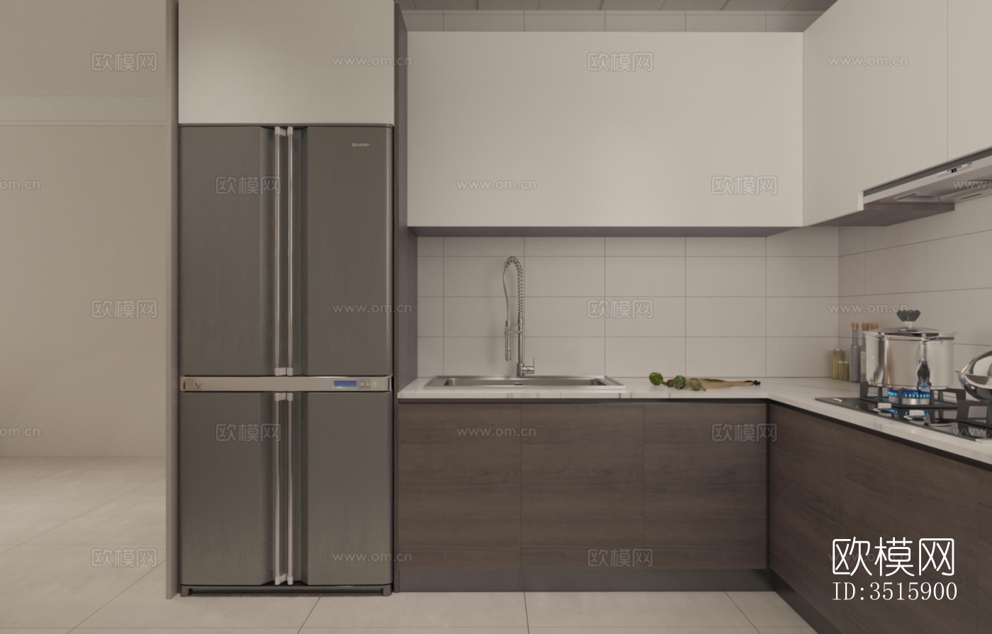 现代平层效果图下载（渲染图10）