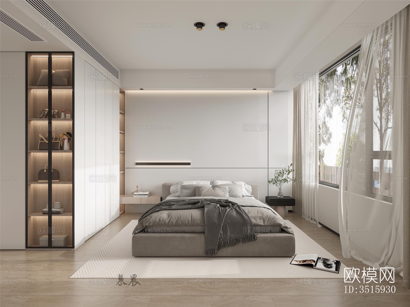 现代平层效果图下载（渲染图7）