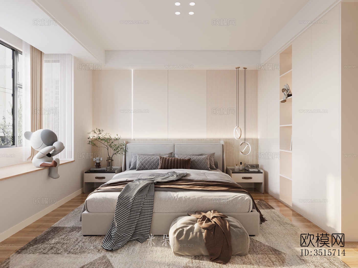 现代平层效果图下载（渲染图7）