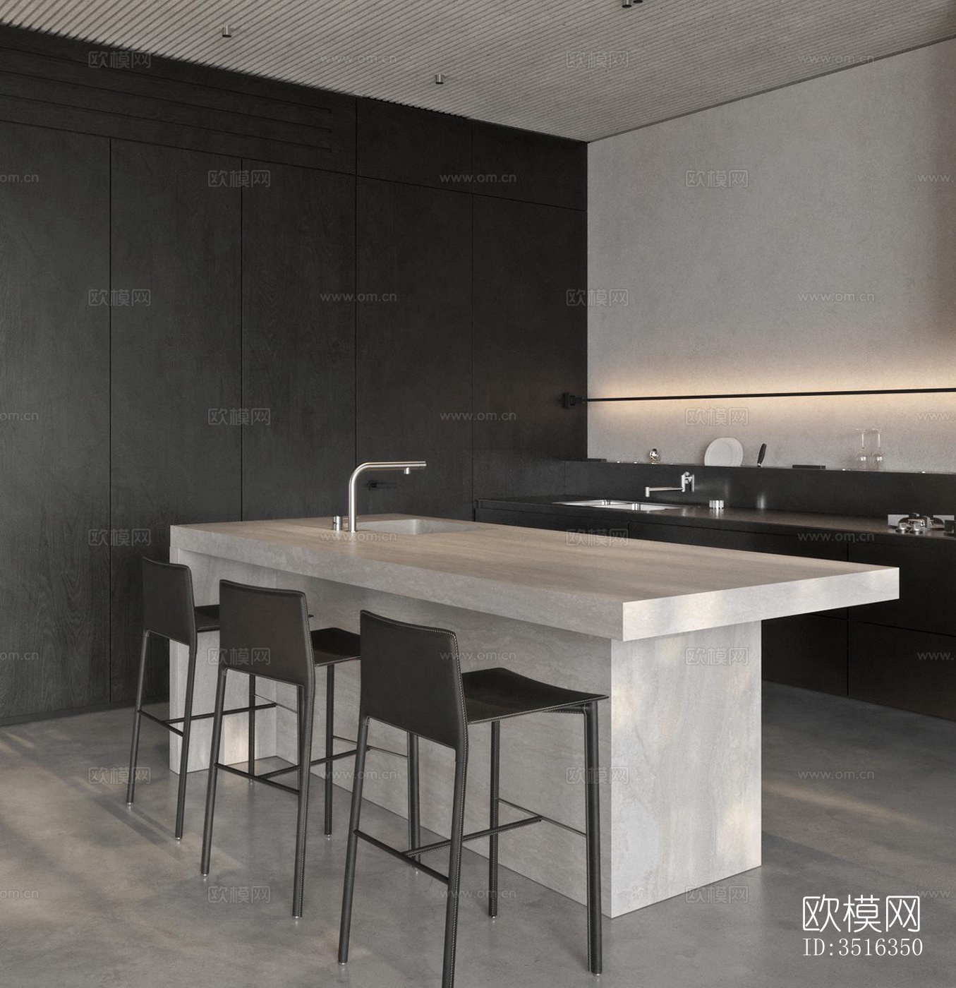 现代平层效果图下载（渲染图5）